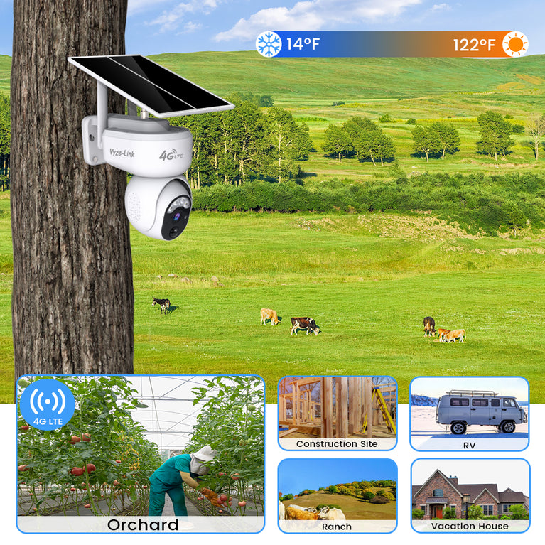 4G LTE Cellular Wireless Security Camera-KT3